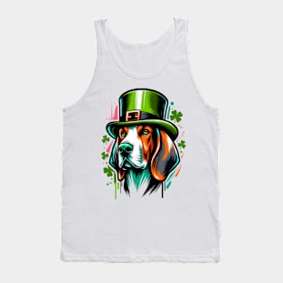 American English Coonhound in Saint Patrick's Day Spirit Tank Top